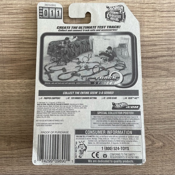 Hot Wheels Lexus SC400 Seein’ 3-D Series Mattel - Picture 4 of 4